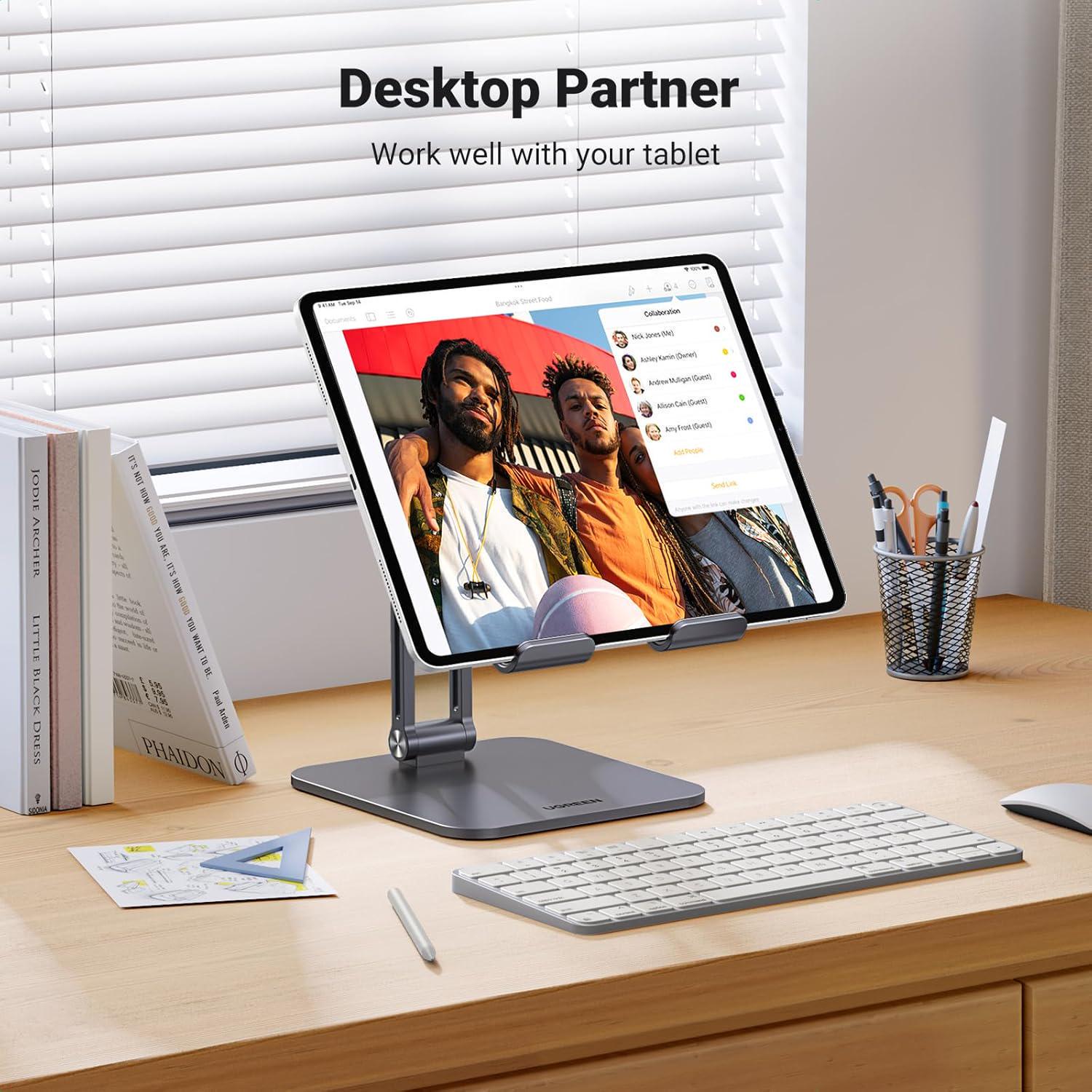 Подставка для планшета Ugreen 4.7-12.9" алюминиевая Темно-серый (15414) - фото 4 Подставка для планшета Ugreen 4.7-12.9" алюминиевая Темно-серый (15414) - фото 4