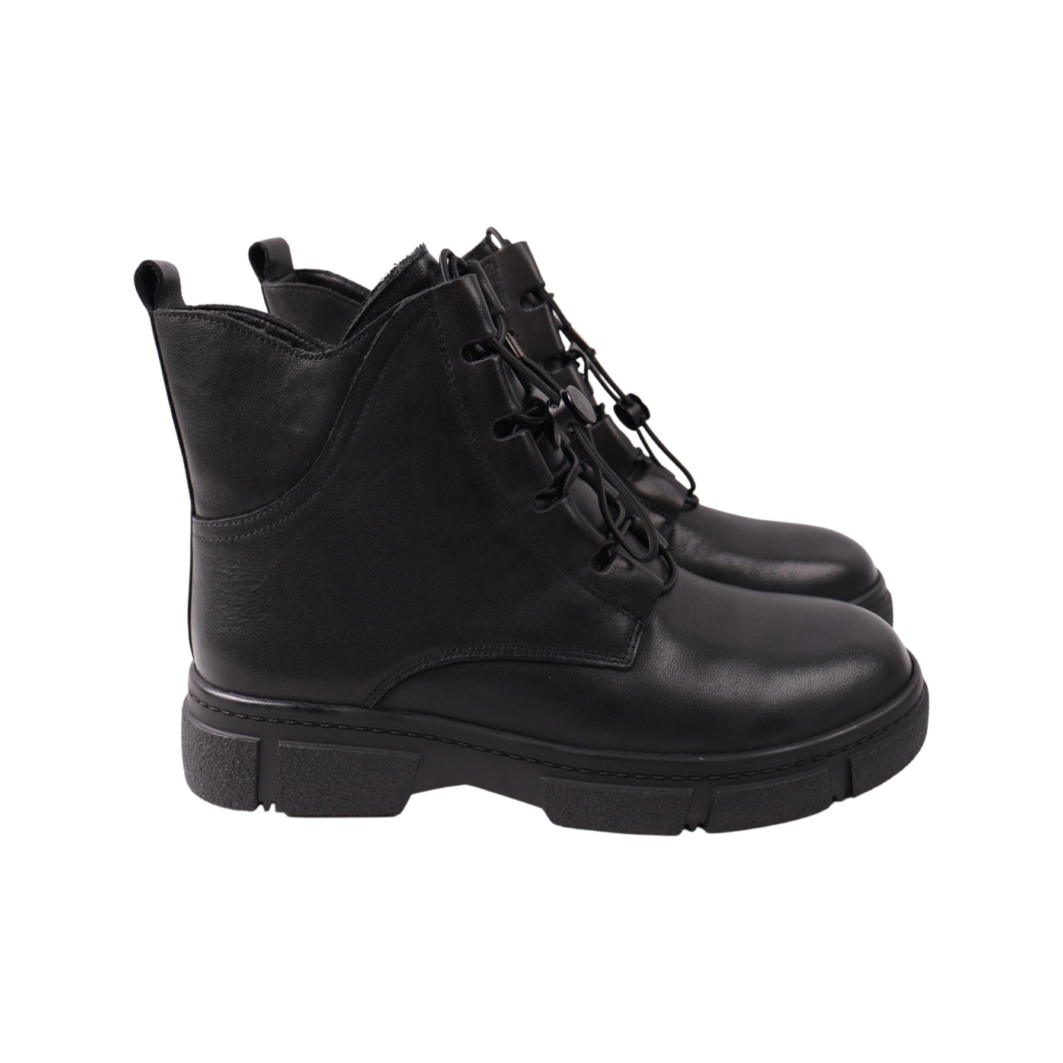 Ботинки женские Renzoni натуральная кожа р. 38 Черный (989-23DHC)