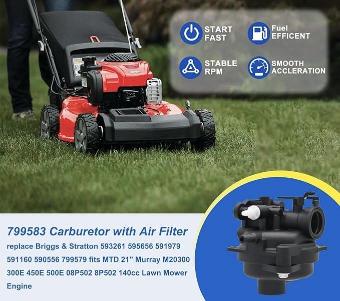 Карбюратор бензокоси для Briggs&Stratton 799583 590556 591979 595656 300E 450E 500E - фото 9 Карбюратор бензокоси для Briggs&Stratton 799583 590556 591979 595656 300E 450E 500E - фото 9