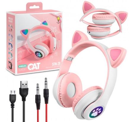 Комплект дитячий STN-28 навушники з котячими вушками/3D-ручка для малювання/пластик 200 м Різнокольоровий/Рожевий - фото 9