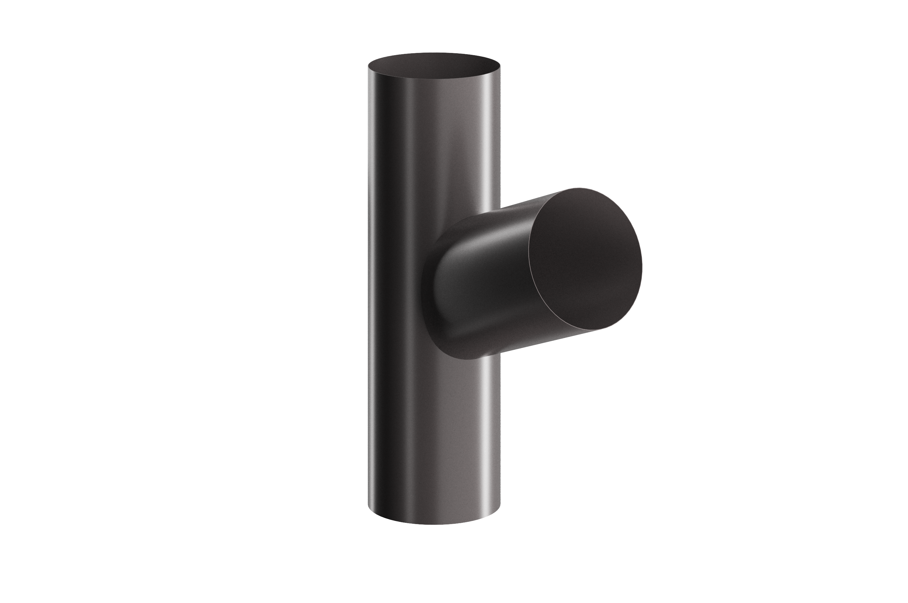 Тройник Forostina 87 мм RAL 8019 Темно-коричневый (vo-24925/67)