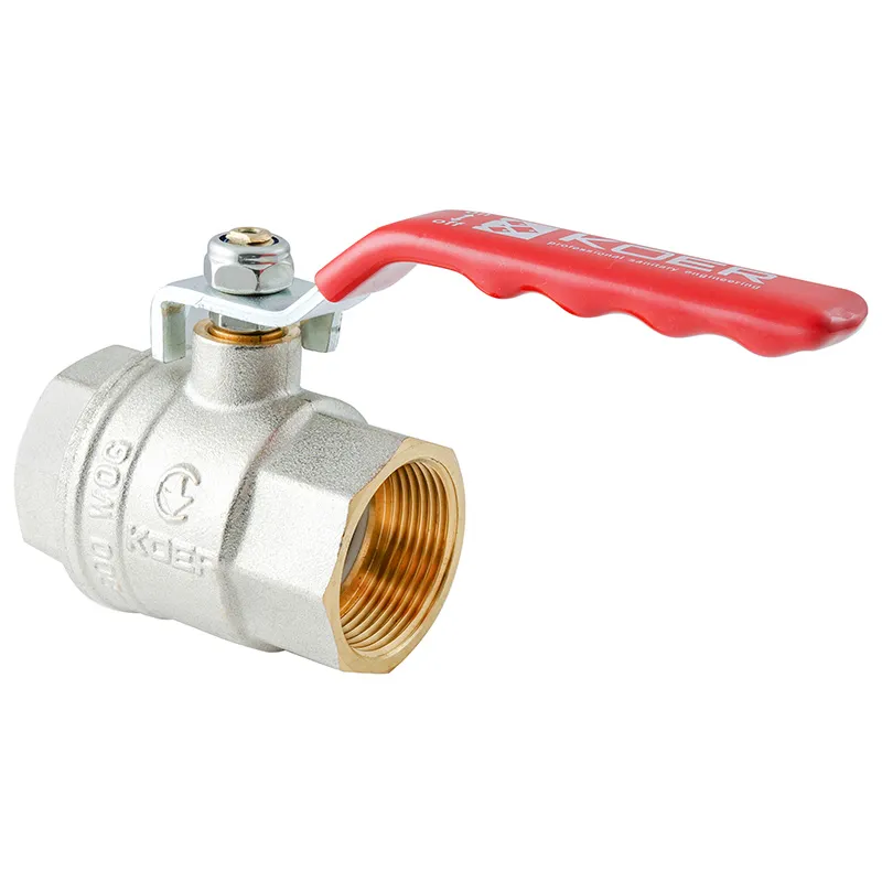 Кран кульовий ГГВ KOER EXTREME KE.214-32 1 1/4 FF ручка важіль Червоний (KR5747)