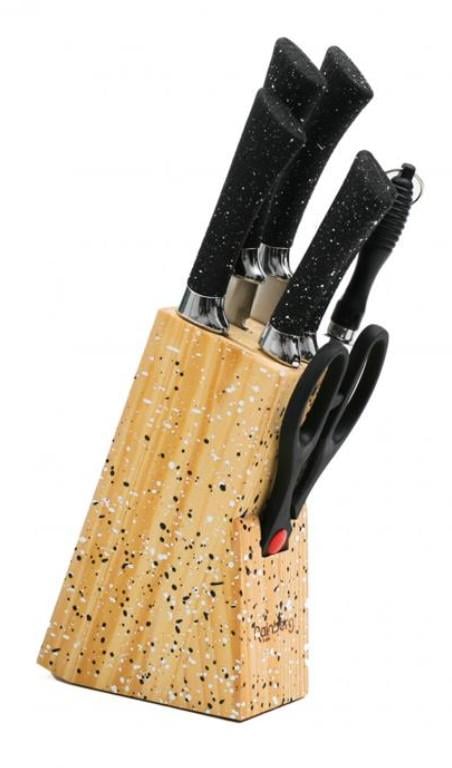 Набор кухонных ножей Rainberg RB-8806 8 пр. Черный (NRB8806)