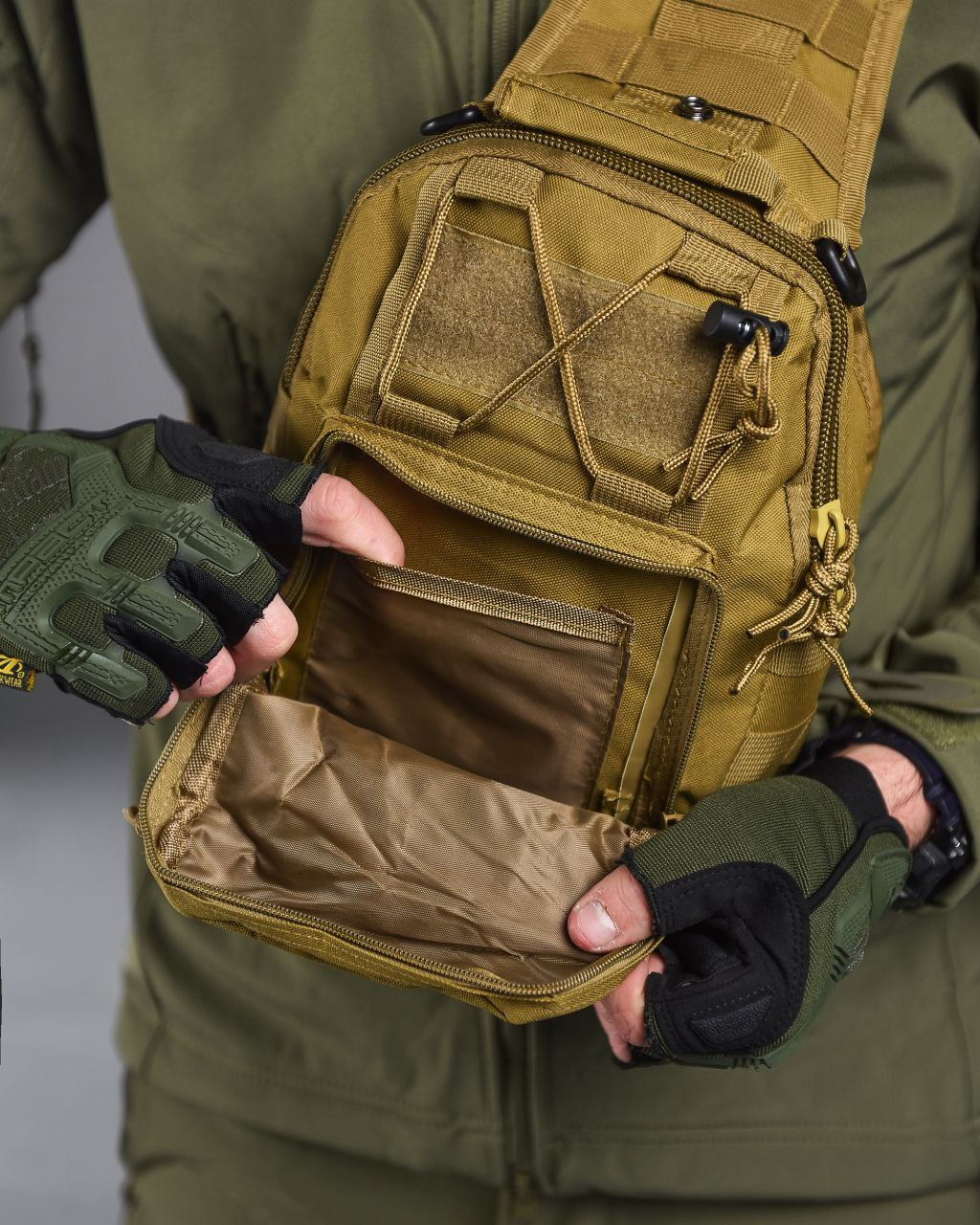 Сумка через плечо военная однолямочная 6 л (T-023-2) - фото 4 Сумка через плечо военная однолямочная 6 л (T-023-2) - фото 4