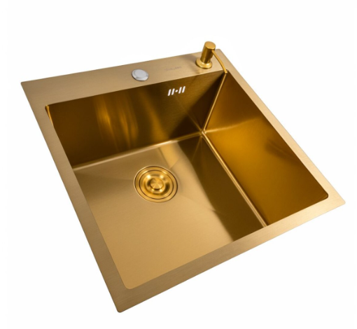 Мойка для кухни с сифоном Valeso Handmade PVD 50x50 см Gold (29320107)