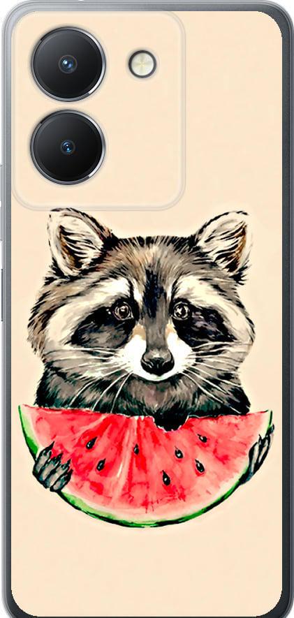 Чехол на Vivo Y27 5G Енотик с арбузом (4605u-3407-42517) Чехол на Vivo Y27 5G Енотик с арбузом (4605u-3407-42517)
