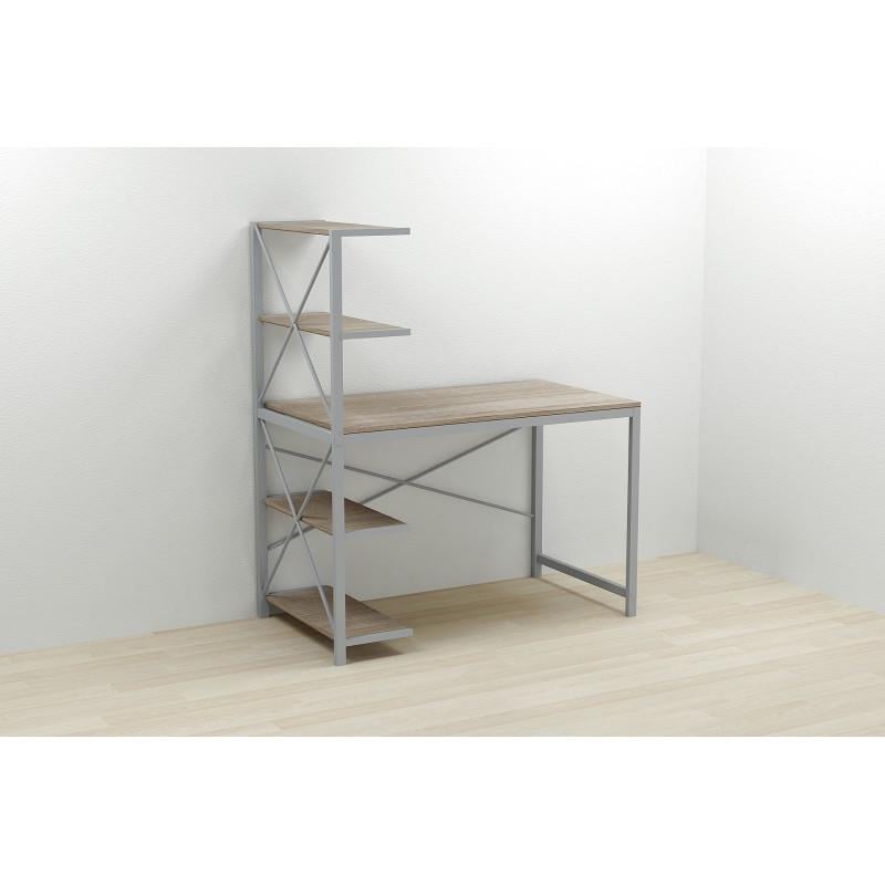 Компьютерный стол Ferrum-decor Jack 140 металл/ДСП Серый/Дуб сонома трюфель (FRD-104418)