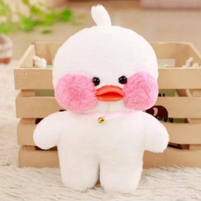 Утка Lalafanfan duck мягкая игрушка с одеждой 30 см Белый - фото 2