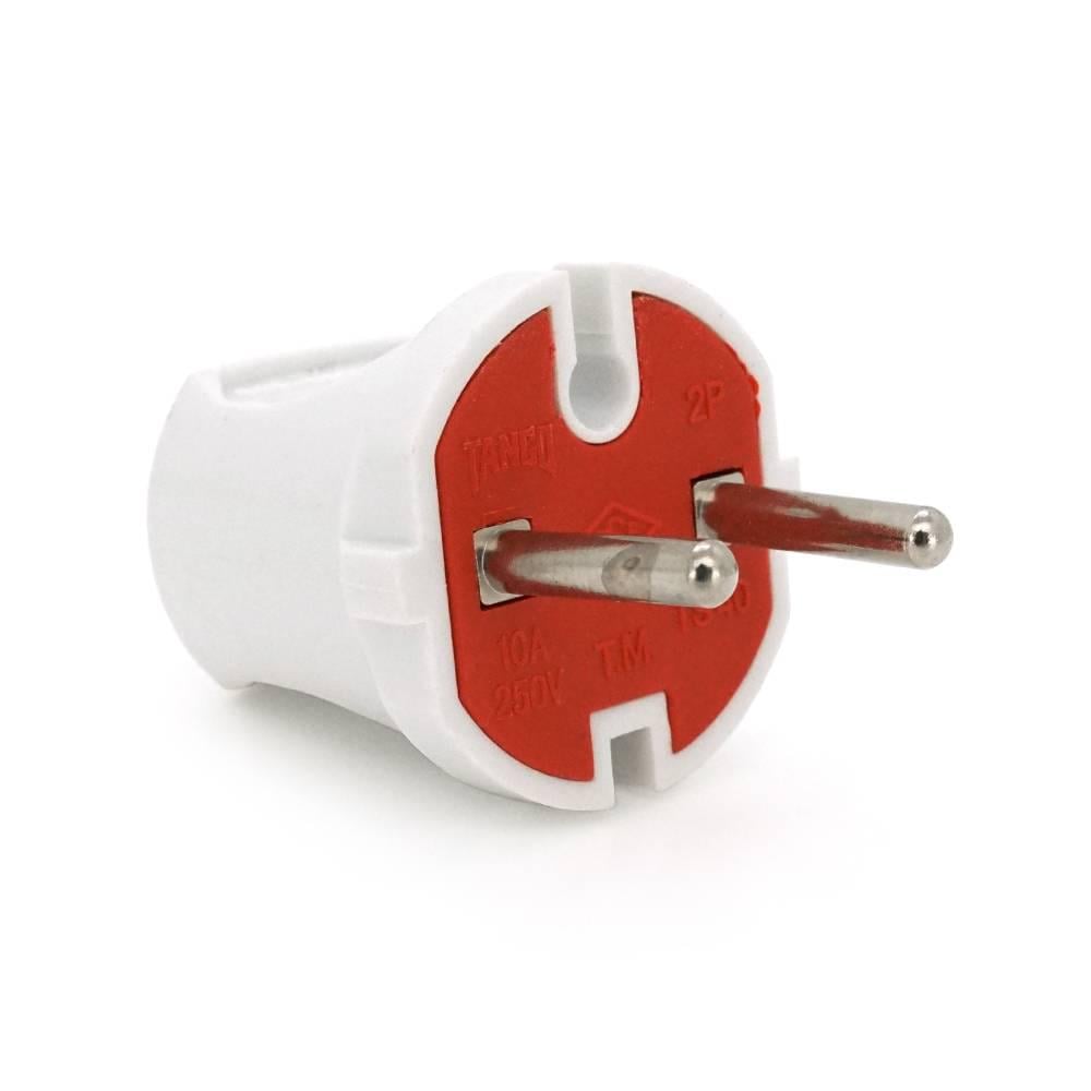 Вилка без заземлення 10А 250V A113 White (33744)