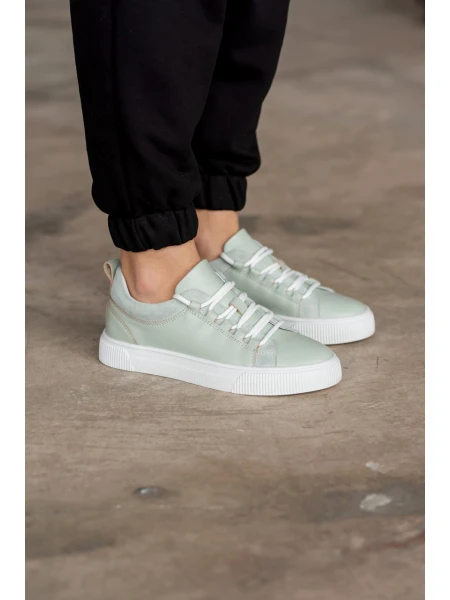 Кеды женские из натуральной кожи р. 36 23,5 см Оливковый - фото 4 Кеды женские из натуральной кожи р. 36 23,5 см Оливковый - фото 4