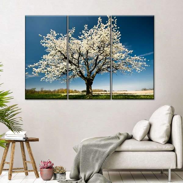 Модульная картина KIL Art Весна на ветвях из трех частей 78x48 см (M3_M_61)