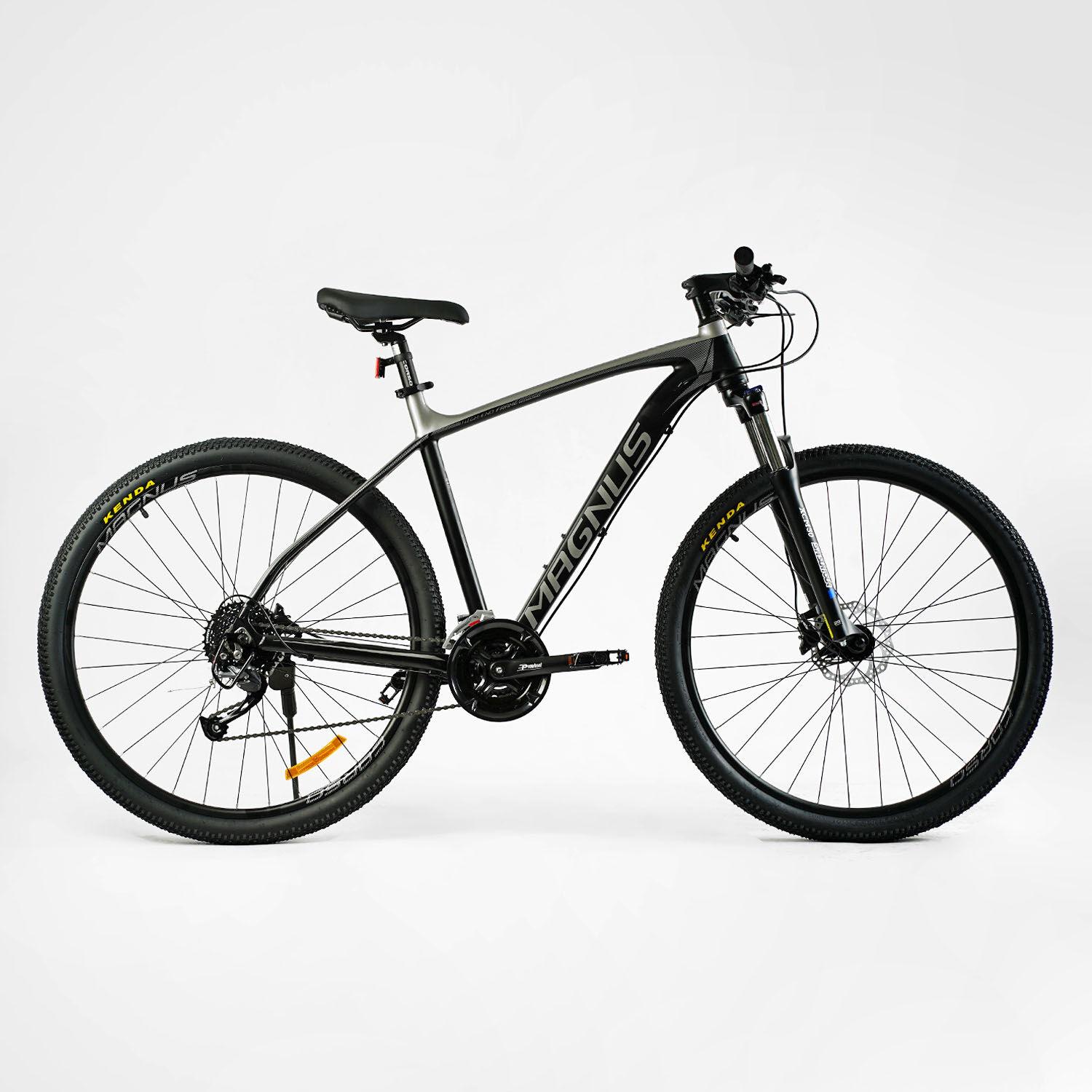 Велосипед спортивный Corso MAGNUS 29" 27 скоростей рама алюминиевая 21" оборудование Shimano Black (138309)