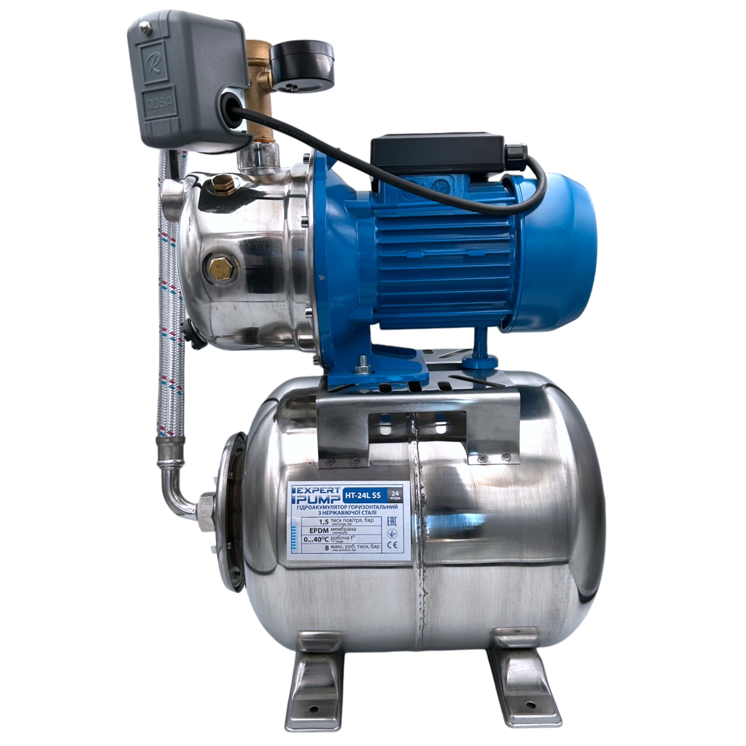 Автоматическая насосная станция EP JS100/24SS 1,1 кВт H=50м Q=50 л/мин