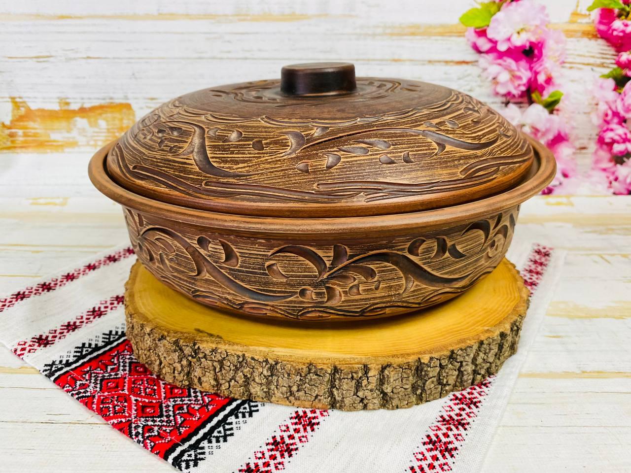 Сковорода глиняная Ангоб 2,5 л (1256342960)