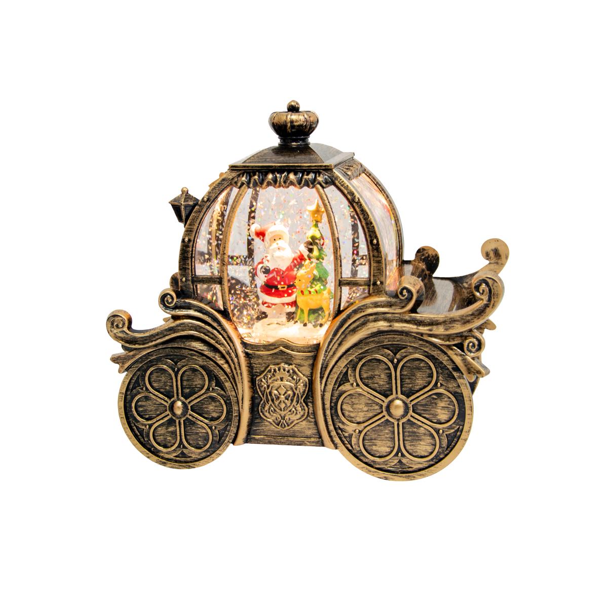 Ночник новогодний музыкальный Snow Water Lantern Карета Санта Клауса (1010341-Other)