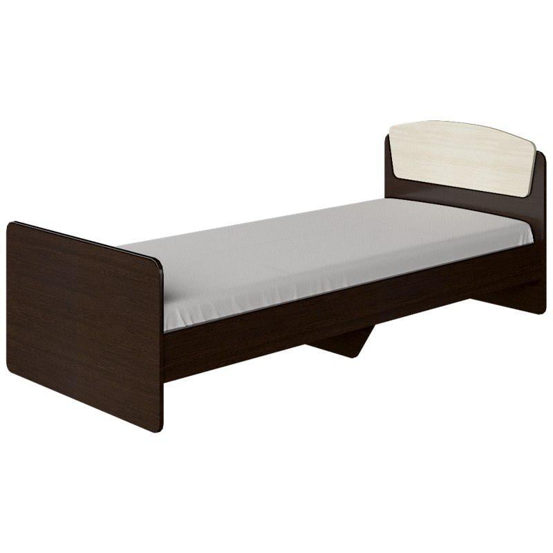 Односпальне ліжко Everest Асторія 2 80x190 смбез матраца Темний венге/Дуб молочний