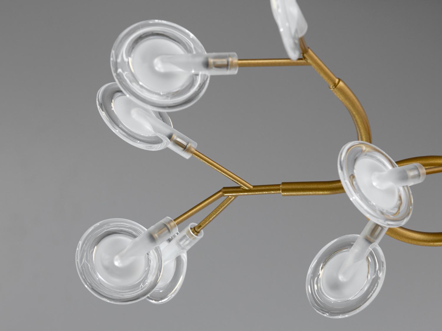 Люстра потолочная Светлячок 42 лампы Золотой-сатин (X890-42A GD) - фото 2