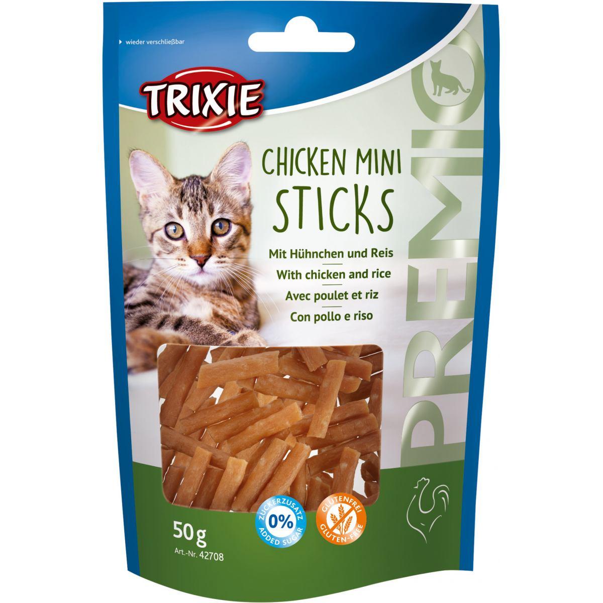 Лакомство для кошек Trixie Premio Mini Sticks с курицей и рисом 50 г (1885925602)