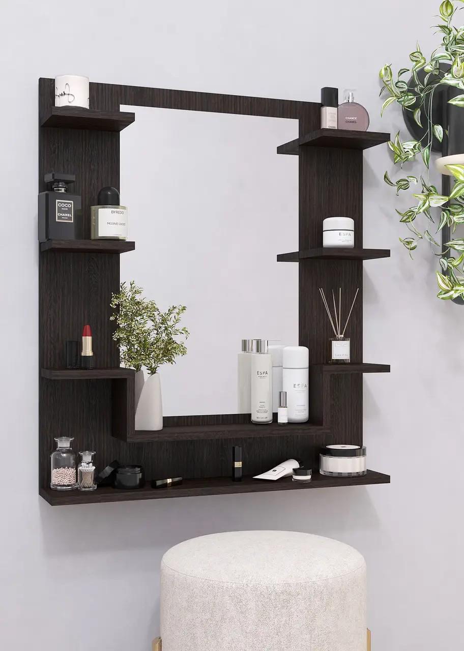 Дзеркало з полицею 724х828х150 мм Венге Темний (FNT-3)