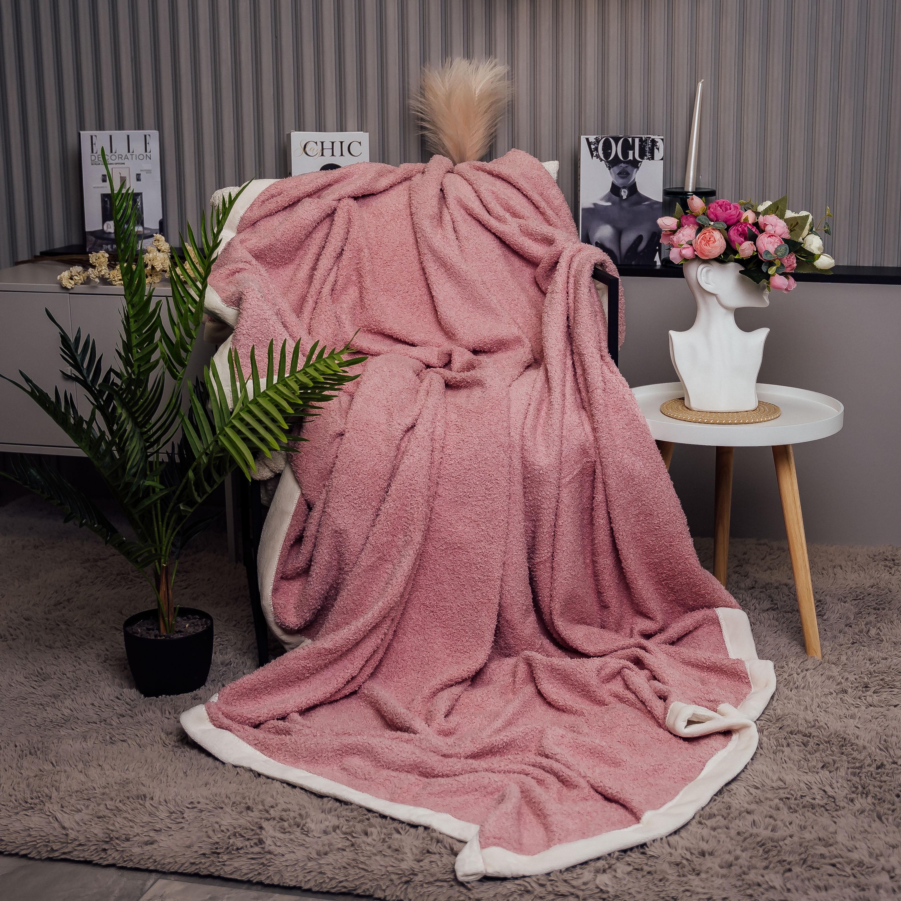 Плед Королевский теплый евро 200х230 см Розовый (87261)