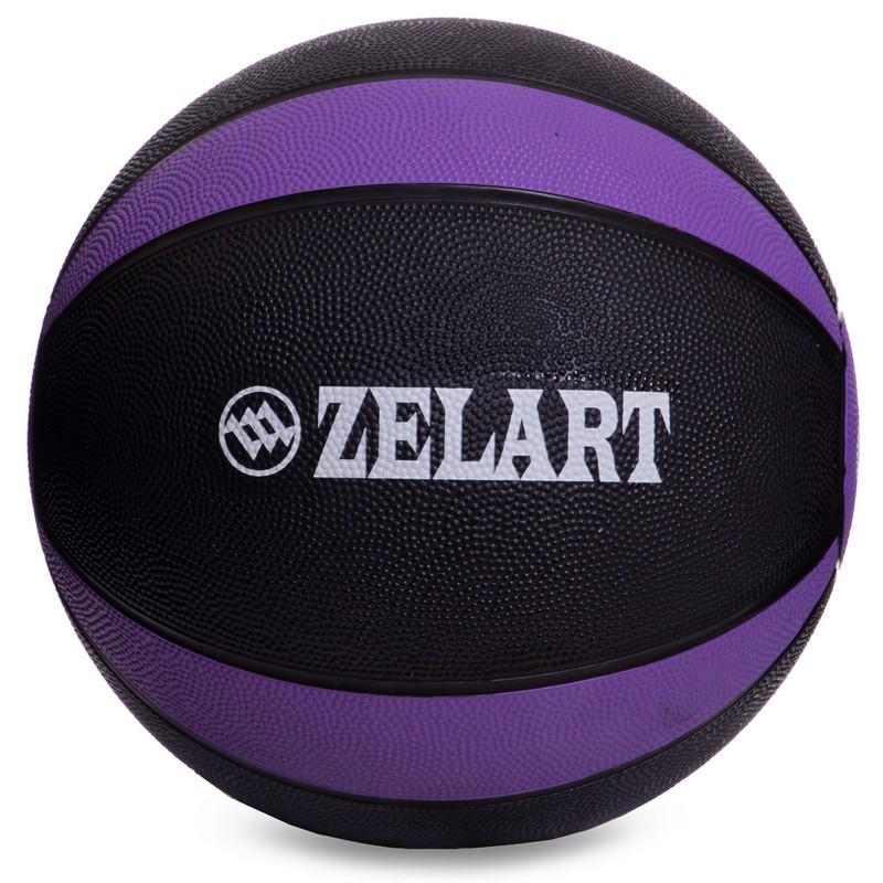 Мяч медицинский медбол Zelart Medicine Ball FI-5122-10 10 кг Черный/Фиолетовый (DR003486) - фото 2