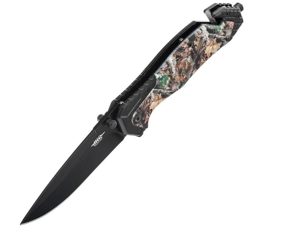 Нож складной для выживания Joker Camouflage Fist Black (JKR765) - фото 5