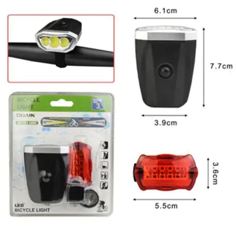 Набір велофара передня/задня QX-T0598 3COB 5LED (2015350737) - фото 7 Набір велофара передня/задня QX-T0598 3COB 5LED (2015350737) - фото 7