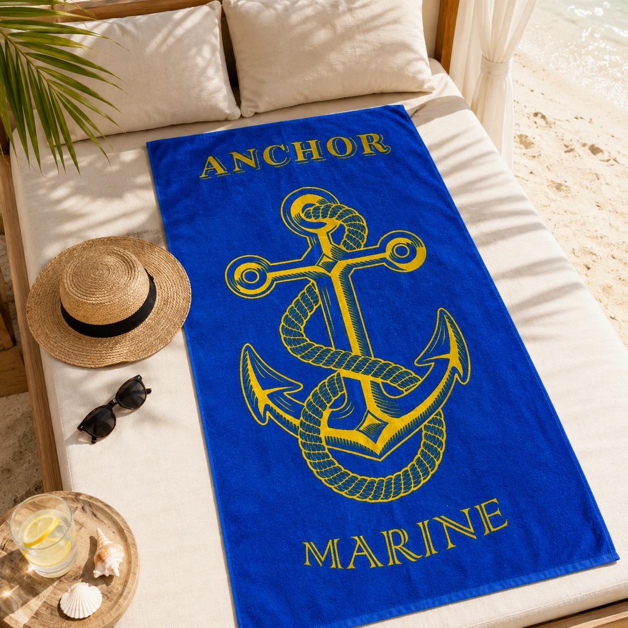 Рушник махровий пляжний LoveYouHome Адмірал 75x150 см (ly60218)