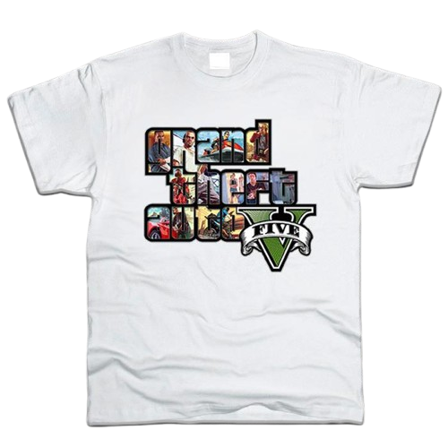 Футболка Fruit of the Loom Logo GTA 5 S Белый (319629)