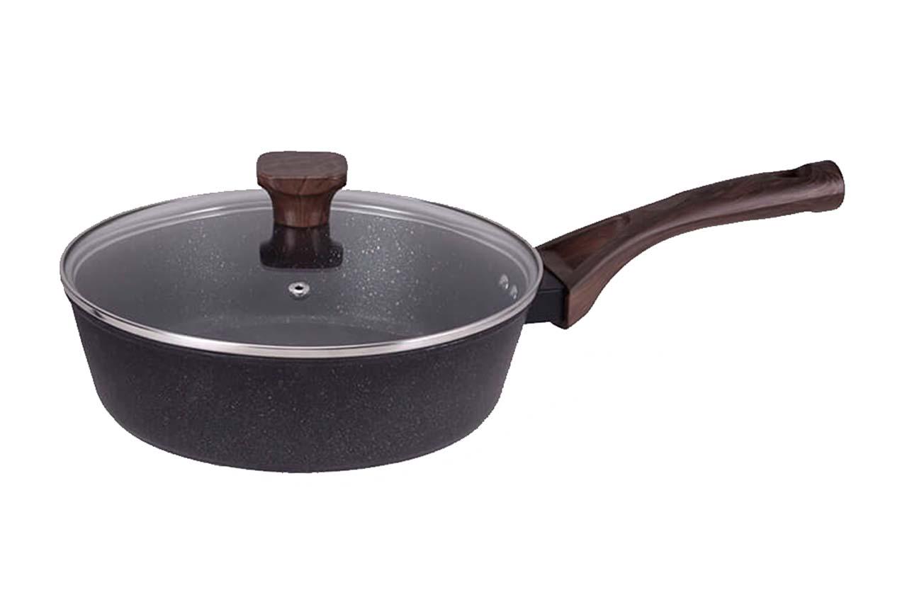 Сковородка антипригарна Maestro Granite з кришкою 240 мм (MR-1216-2412)
