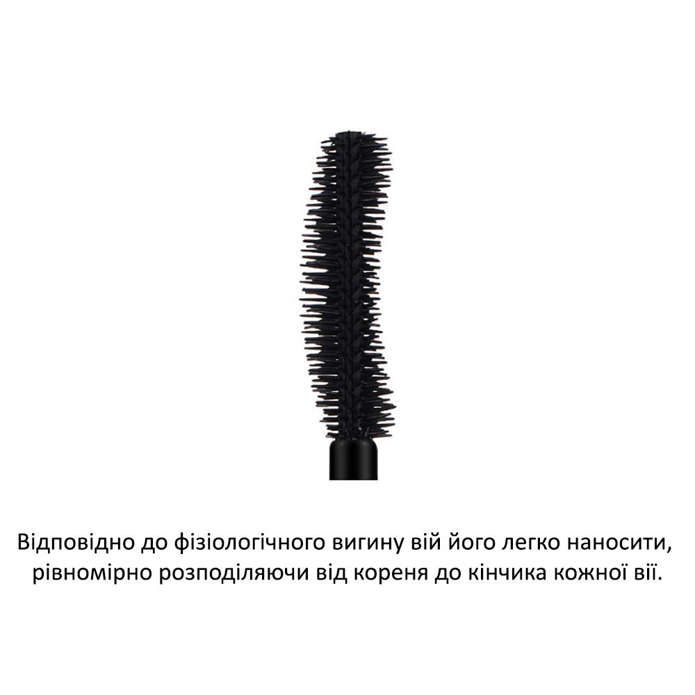 Туш для вій з ефектом подовження O.TWO.O Instant Oversize Volume Gold Mascara 10 г Чорний - фото 7