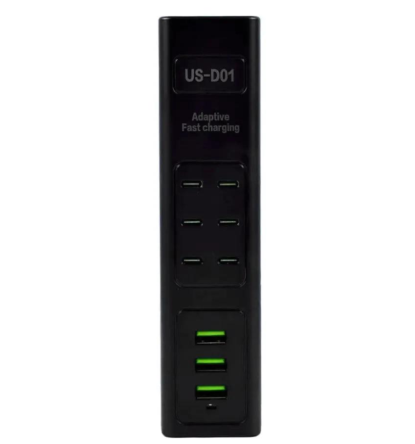 USB-хаб US-D01 28W 5,6A 1 м Black (91960f1b)