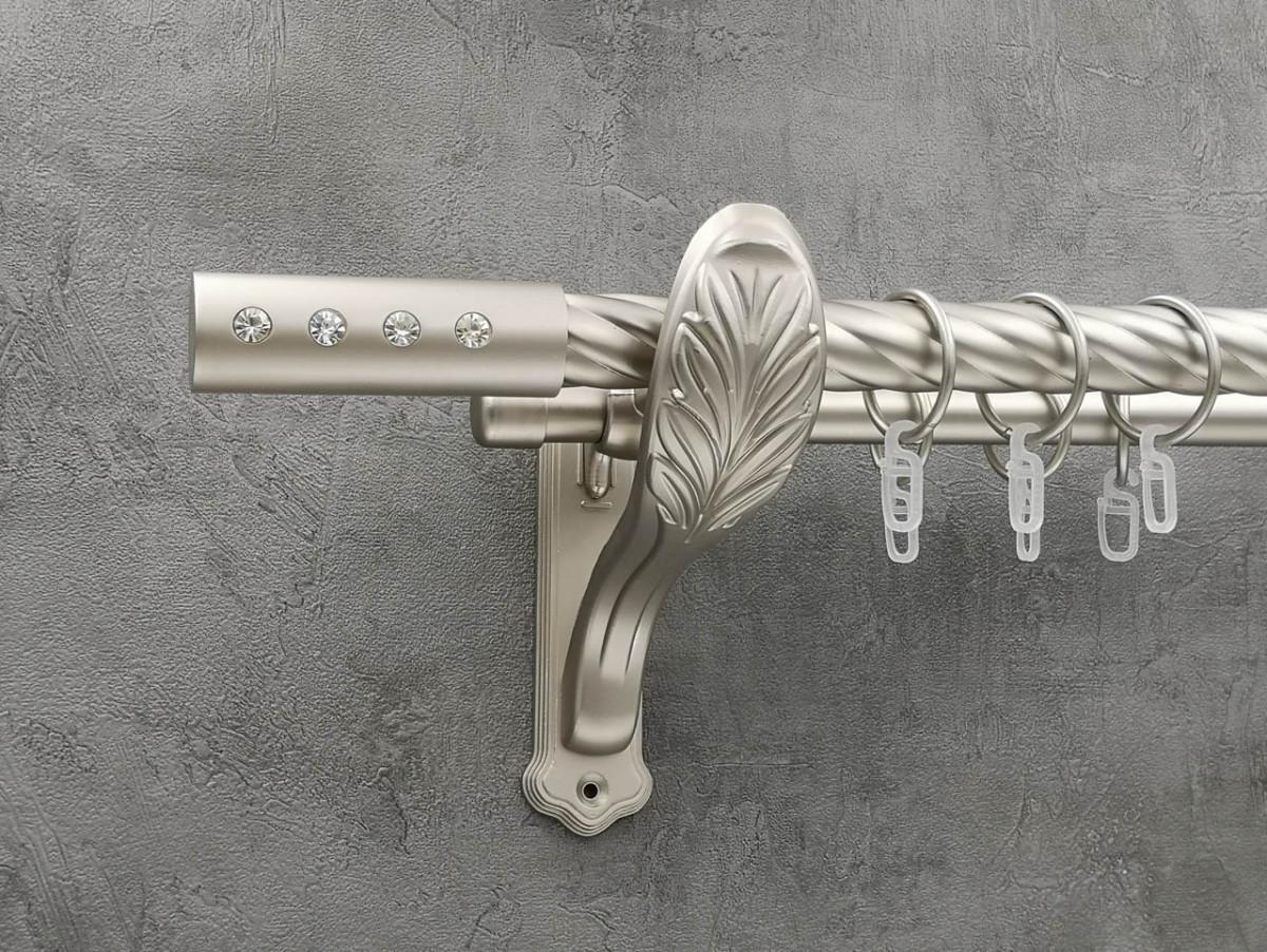 Карниз Quadrum Алюр кручена штанга подвійний ретро 25/19 мм 320 см Сатин (272283131)