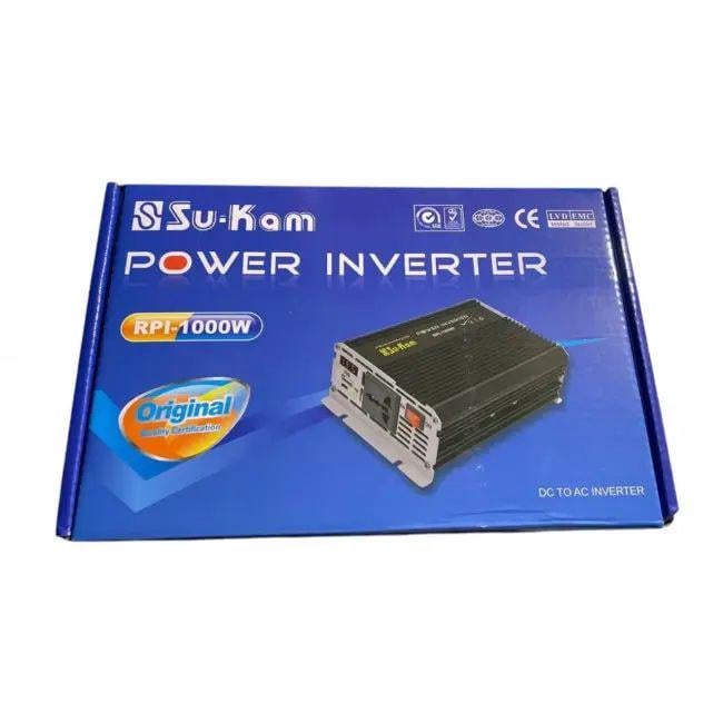 Преобразователь напряжения SU-KAM инвертор с вольтметром AC/DC 12V-220V 1000W (10485)