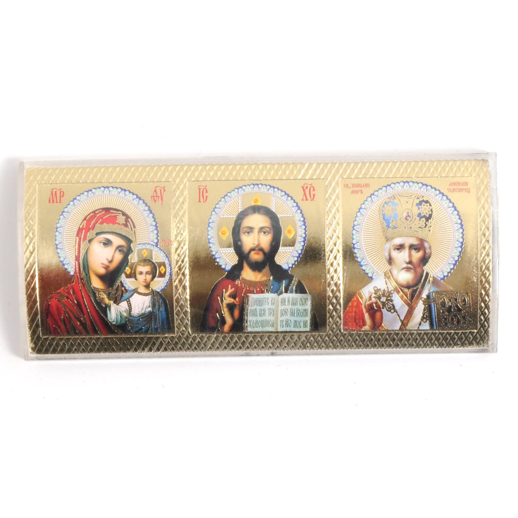Икона Троица на скотче большая выпуклая (273442)