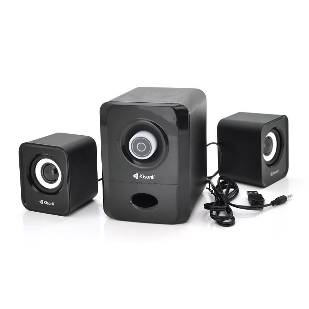 Колонки для ПК і ноутбука Kisonli U-2900 USB/3,5 мм 5W + 2х3W 20Hz- 20KHz з сабвуфером Black (31238)