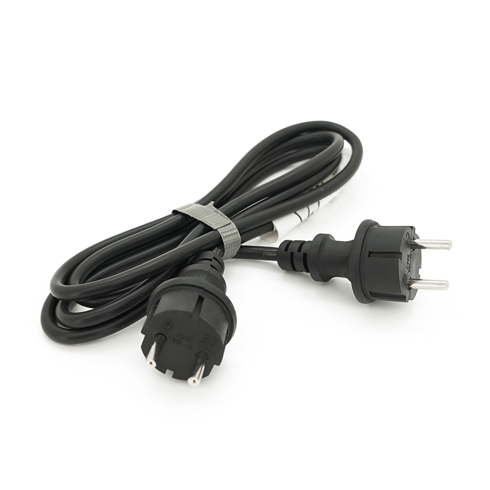 Кабель для подключения генератора с двумя литыми вилками 3100 Вт 14А 250В 2х1,5 мм 2 м (YUT_V9866) - фото 1