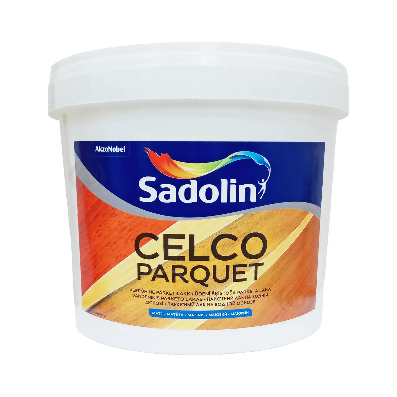 Лак напольный Sadolin Celco Parquet на водной основе матовый 5 л (2893940913)
