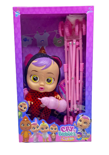 Пупс плачущий в коляске (49267)