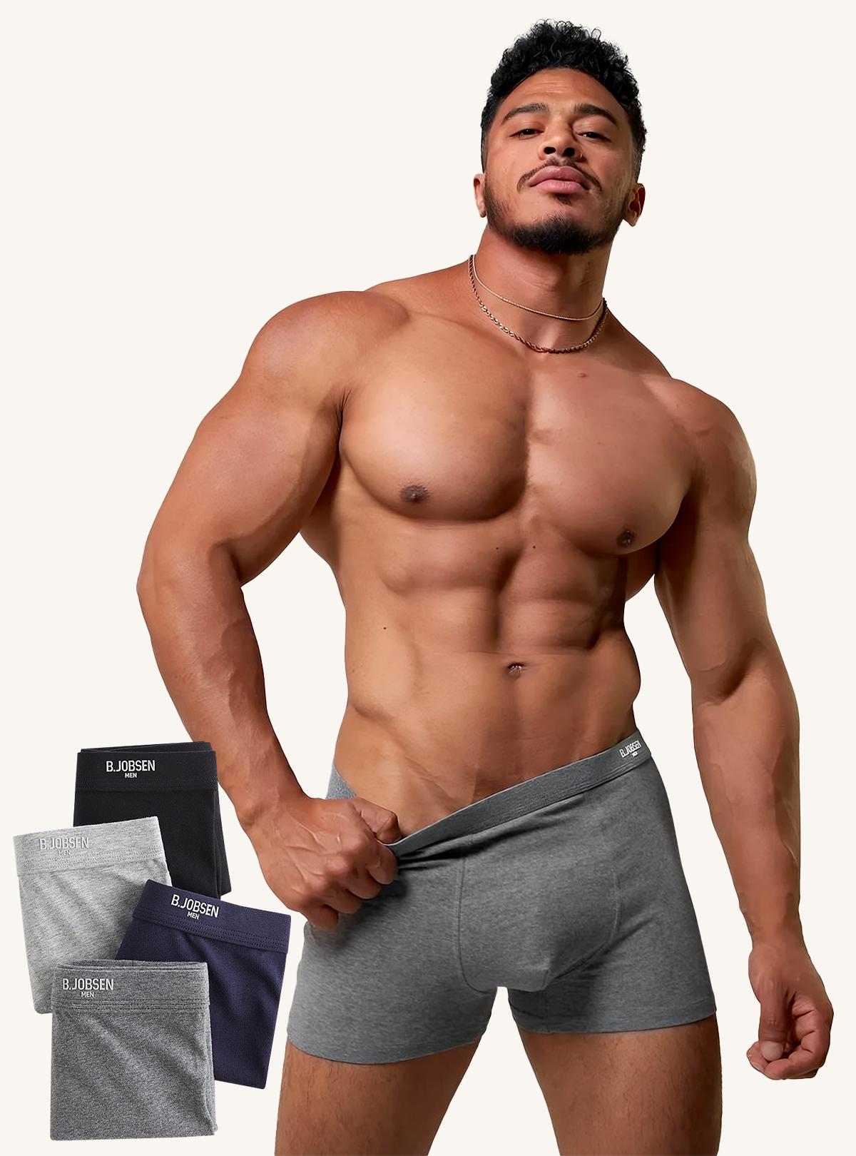 Труси чоловічі боксери шорти B.JOBSEN бавовняні XL 4 шт. (73646)