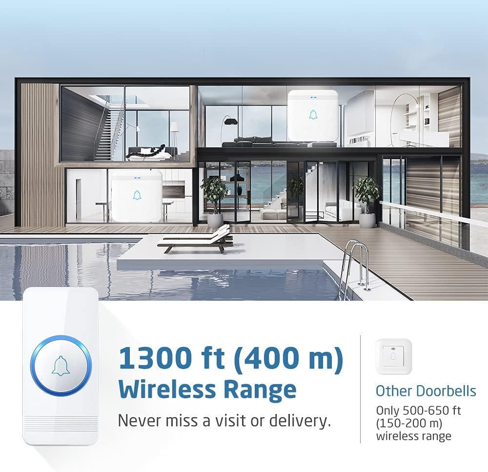 Дверний дзвінок Avantek бездротовий 600 м 56 мелодій (1529623837) - фото 6