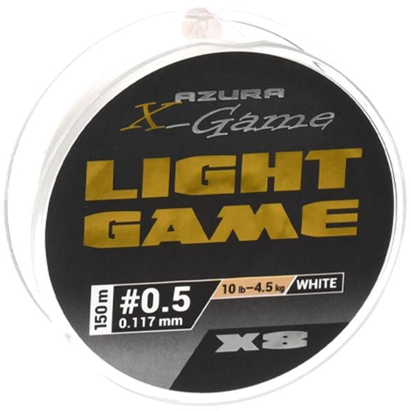 Шнур Azura X-Game Light Game X8 PE 150 м № 0.5 0,117 мм White (XL8-05)