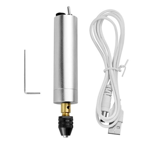 Гравер електричний міні з патроном 0,3-4 мм 5,5 В USB 12000 об/хв Silver (957060)