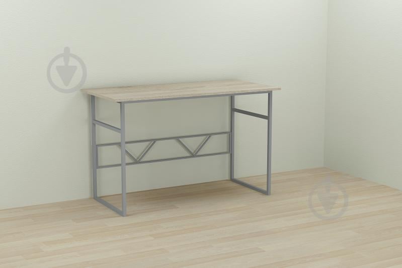 Компьютерный стол Ferrum-decor Раян 75x140x60 серый ДСП Дуб Сонома 16мм Компьютерный стол Ferrum-decor Раян 75x140x60 серый ДСП Дуб Сонома 16мм