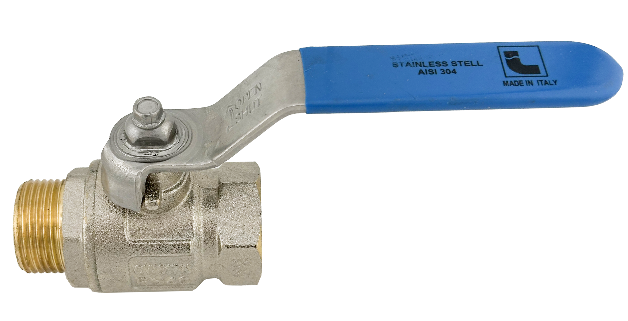 Кран шаровой Ideal Itap-291 полнопроходной нержавеющая ручка 3/4" ЗВ (2910034XB)