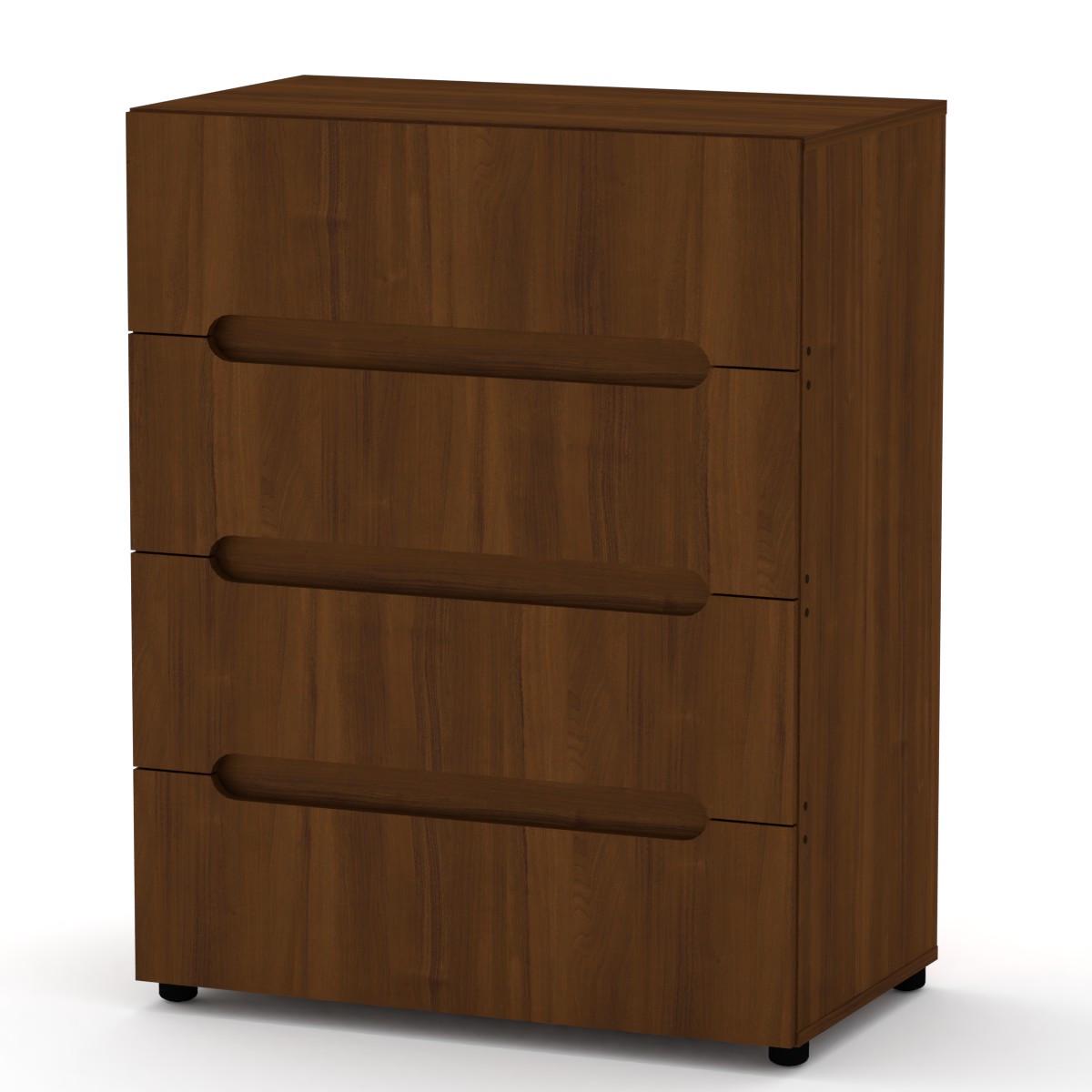 Комод Компаніт МС-7 с 4 выдвижными направляющими ящиками 80х102х46,4 см с ЛДСП Орех экко