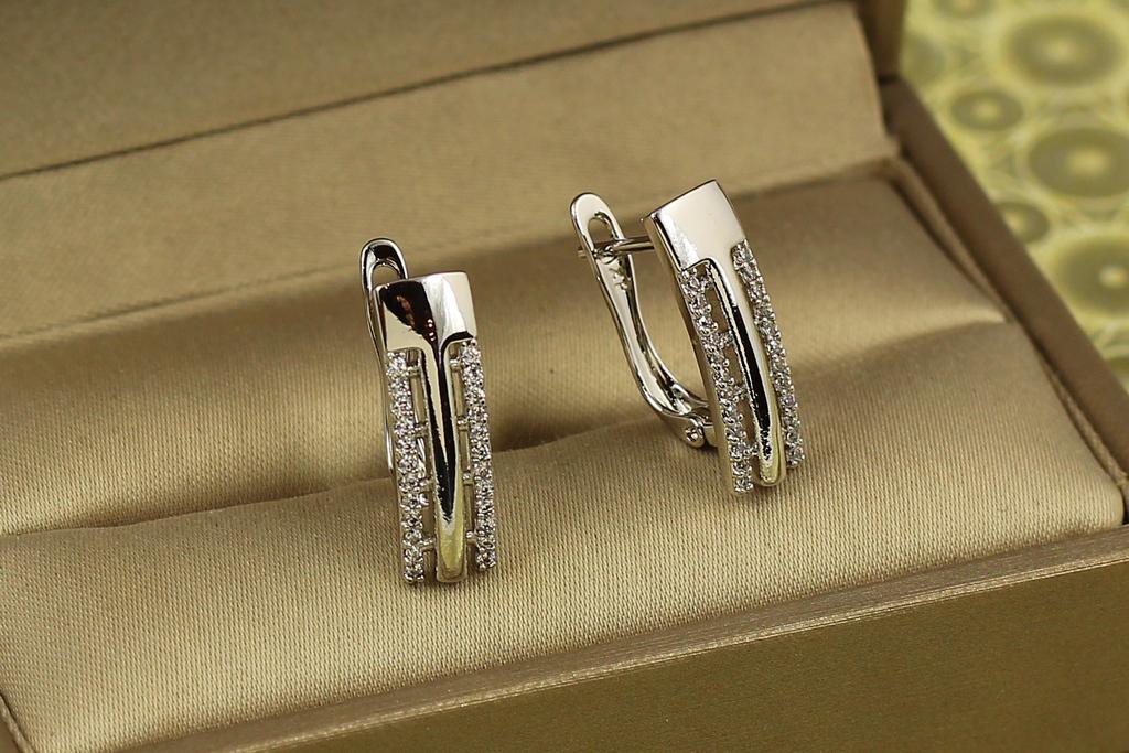 Серьги Xuping Jewelry Аршин 1,8 см Серебристый (30219994)