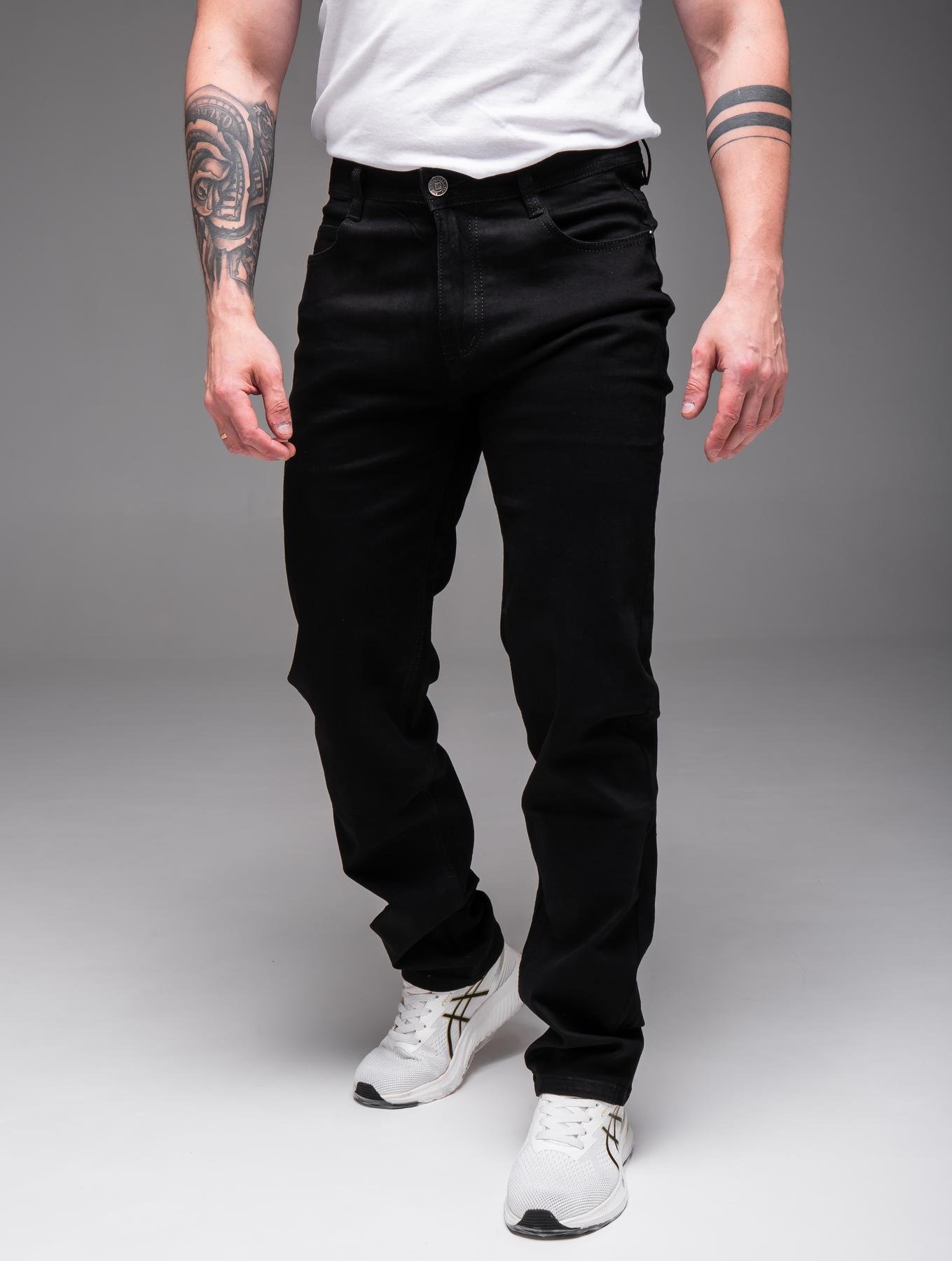 Джинсы мужские WG прямого кроя р. 33 Черный (2393/4)