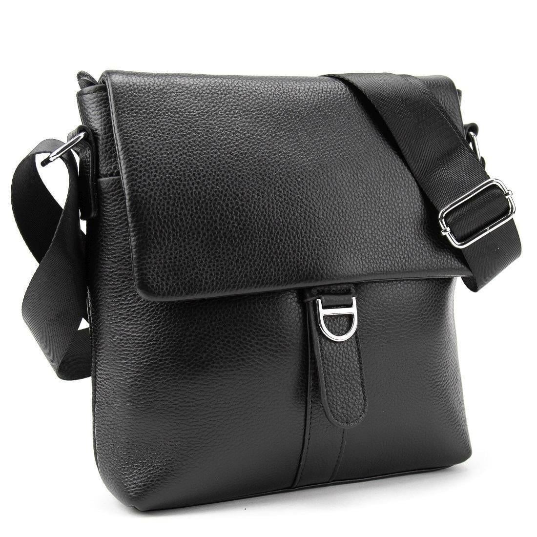 Месенджер кожаный TIDING BAG A25-8805A через плечо Черный (2656558901)