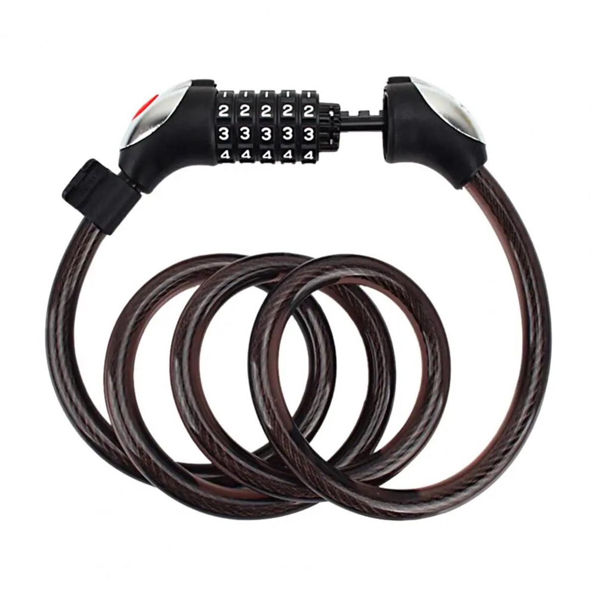 Замок кодовый велосипедный ROCKBROS RKS531 с подсветкой 120 см Черный (RB-RKS531-2795) - фото 2 Замок кодовый велосипедный ROCKBROS RKS531 с подсветкой 120 см Черный (RB-RKS531-2795) - фото 2